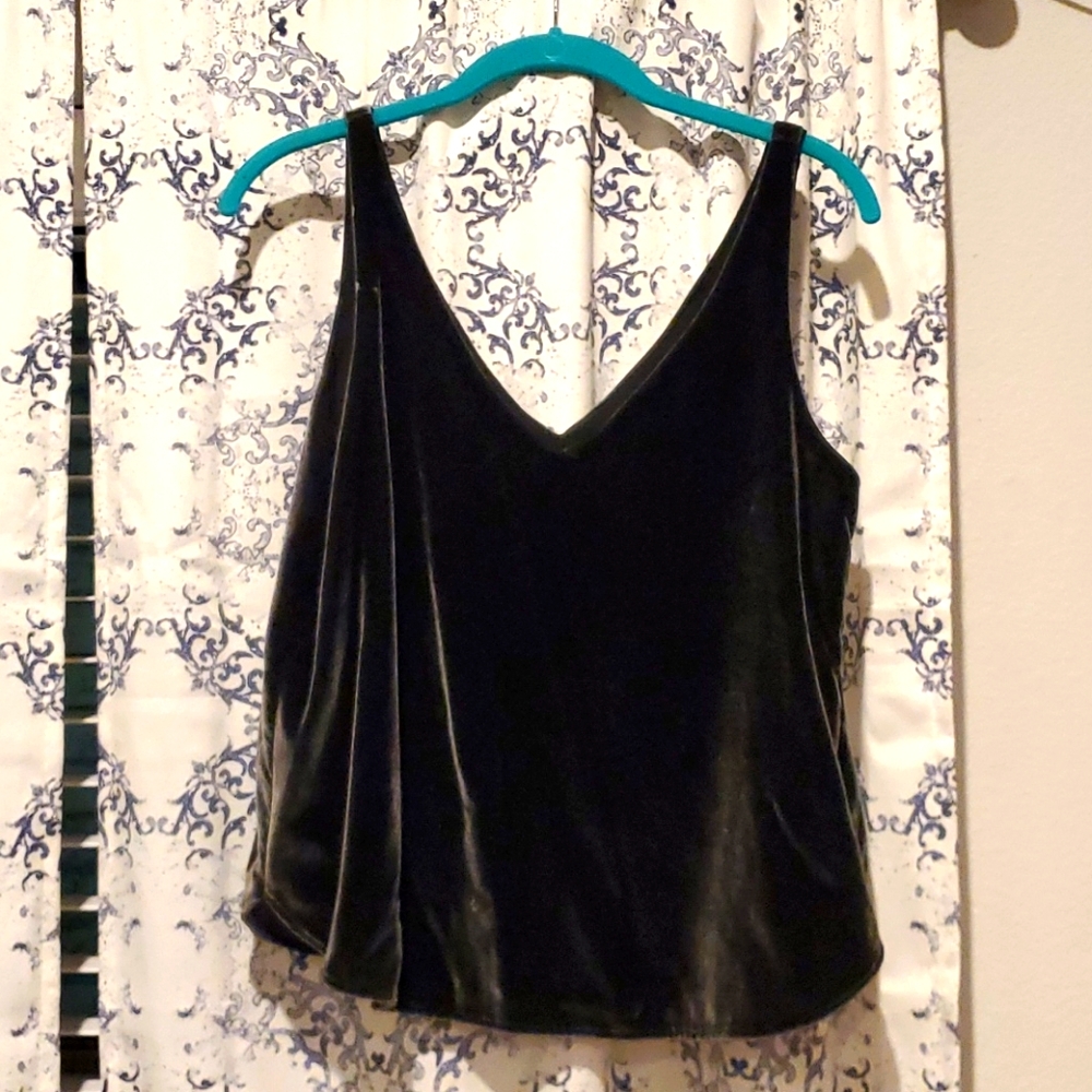 charcoal velour loft tank